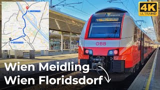 Komplette Zugfahrt von Wien Meidling Bahnhof nach Wien Floridsdorf Bahnhof [upl. by Ziom456]