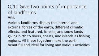 LANDFORMS OF THE EARTH CHAPTER 5 CLASS 9 ICSE [upl. by Normac166]