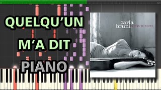 Quelquun ma dit  Carla Bruni  Synthesia Piano Tutorial 🎵 [upl. by Camm]