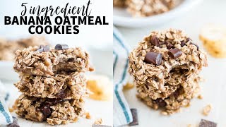 How to Make Healthy Banana Oatmeal Cookies [upl. by Jecoa]