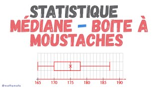 STATISTIQUE  Moyenne  Médiane  Boite à moustaches  Quartiles [upl. by Broddie]