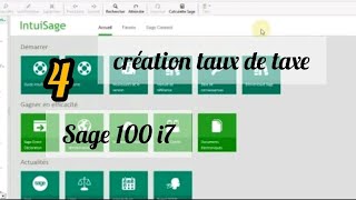 EP 04 paramétrage sage comptabilité 100 i7  création de taux de taxe [upl. by Aay192]