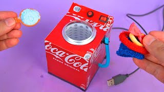 Make an Amazing Mini USB Washing Machine recycling Soda Cans [upl. by Cristal]