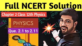 NCERT solution chapter2 Class12 Physics  NCERT EXERCISE Electric potential amp Capacitance CBSE [upl. by Mohammad793]