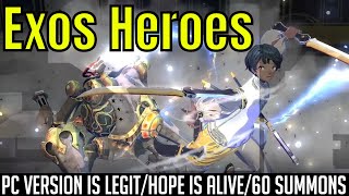 Exos Heroes  PC Version Is LegitIt Gives Me Hope Again60 Summons Hype [upl. by Nyllij158]