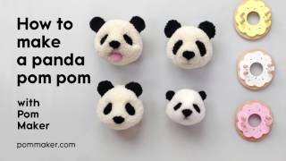 How to Make a Panda Pompom  Pom Maker Tutorial [upl. by Garrity]