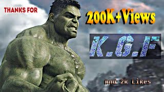 KGF Dheera Dheera Song Hulk Version [upl. by Anivlis]