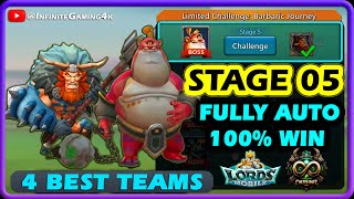 Barbarian Limited Challenge Stage 5 Eye to Eye Fully Auto Mode  Lords Mobile [upl. by Laddy]