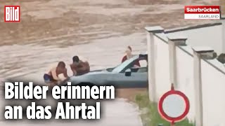 Hochwasser im Saarland Unwetter sorgt für schwere Flutkatastrophe [upl. by Ativla]