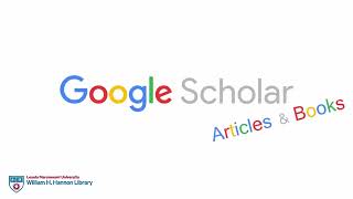 Google Scholar Finding Articles and Books [upl. by Roberts]