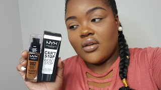 NYX CANT STOP WONT STOP FOUNDATION amp PRIMER HONEST REVIEW  FOUNDATIONFRIDAY [upl. by Bilow]