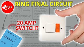 Can you use a 20 Amp double pole switch to control a spur from a ring final circuit BS7671 [upl. by Kinom]