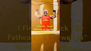 Hung the fathead in the garagegym likeandsubscribe tonytduesonyoutube workoutmotivation fitness [upl. by Animas315]