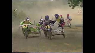 Round 5 Race 3 of the 1990 Bosch British Sidecar Cross Championship from Wakes Colne Essex [upl. by Eiralih]