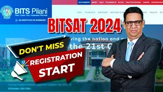 Important Update  ⚡😱BITSAT 2024 Registration Starts  ✅️Complete Details jee Bitsat main [upl. by Noirad]