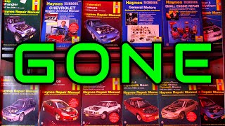 Haynes Repair Manuals Wont Be Made Any More • Cars Simplified Quick News [upl. by Eveleen368]