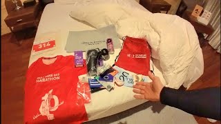 Best race kit goodie bag ever at Kuwait 🇰🇼 Marathon 2024 [upl. by Tik]