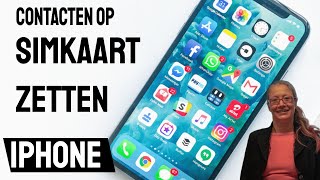 iPhone Hulp Contacten op simkaart zetten iPhone [upl. by Soren]