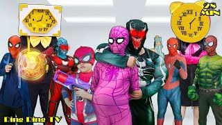 KID SPIDER MAN amp All Superheroes rescue Spidermans hypnotized wife Action Real Life  Movie  p7 [upl. by Amado]