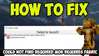 HOW TO FIX fabric error 2024 Could not find required mod requires fabric in MINECRAFT [upl. by Hally]