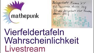 Vierfeldertafel Wahrscheinlichkeit Livestream [upl. by Kendrah138]