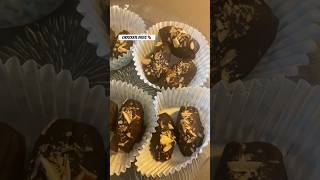 Chocolate Dates Recipe 🍫  Stuffed Dates  ramdan special  sunnah viral food shorts date asmr [upl. by Euqinay]