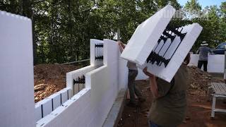 How To Stack Cut and Reinforce ICF Walls [upl. by Eniak903]