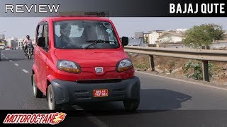 Bajaj Qute  Quadricycle  Review  Hindi MotorOctane [upl. by Idnim]