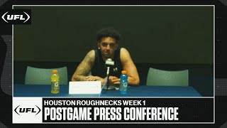 Houston Roughnecks Week 1 postgame press conference  United Football League [upl. by Aniluap]