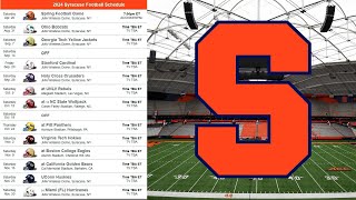 Syracuse Football 2024 Schedule Preview amp Prediction [upl. by Markland]