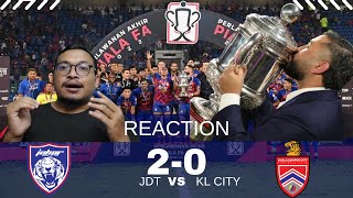 REACTION JDT TEWASKAN KL CITY 20  BENAR TMJ JDT MASIH DAHAGA AKAN KEJAYAAN [upl. by Norak]