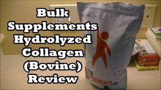 bulksupplementscom hydrolyzed collagen review [upl. by Erbua102]