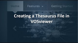 How to Create a Thesaurus File in VOSviewer [upl. by Ertemed]