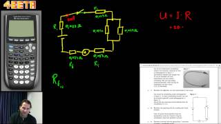 Weerstanden serie en parallel Elektriciteit VWO Natuurkunde 2013 II Opgave 10 [upl. by Uok]