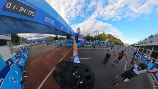 Berlin Inline skating Marathon 2023  Block C Full race  12501  295 kmh avg [upl. by Ydnim]