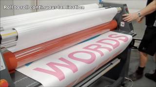 Sign Master Plus 1600 Laminator with Heat Assist Lamination System Video [upl. by Annoeik318]