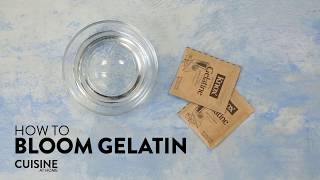 How to Bloom Gelatin  Cuisine at Home [upl. by Adnilak]