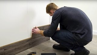 How to Horizontally Install Pergo Laminate Flooring On Your Walls [upl. by Brozak]