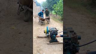 DIESEL ENGINE START WITH TWO HANDCART NEW EXPERIMENT 😛experiment trending shorts [upl. by Marcille]