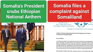 Breaking News Somalias President Snubs Ethiopian National Anthem  Somalia vs Somaliland [upl. by Inttirb]