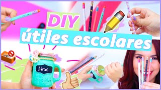 DIY DECORA TUS UTILES ESCOLARES Tajadorsacapuntas de mason jar  lápices  plumas ♥ Jimena Aguilar [upl. by Cuttie]