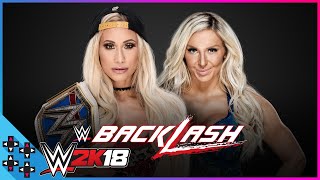 Backlash Carmella vs Charlotte Flair  SmackDown Womens Title Match  WWE 2K18 Match Sims [upl. by Ranchod]