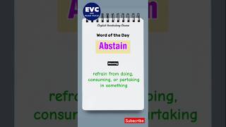 quotAbstainquot Meaning in English English Vocabulary Course englishvocabulary english [upl. by Florella]