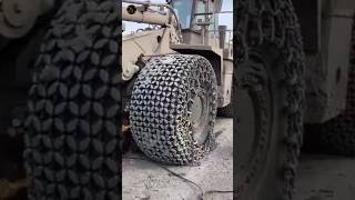 Hot Steel Loader Vihechal Tires Protection Chain [upl. by Enilaf]