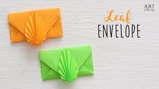 DIY Leaf Envelope  Paper Envelope Making [upl. by Laurel135]