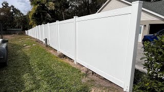 Vinyl Fence installation Tampa FL [upl. by Yatnohs944]