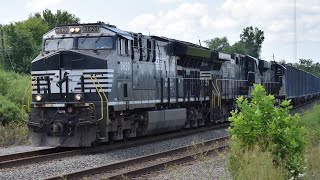 Norfolk southern triple header trash train passes Bound Brook NJ [upl. by Annaoj]