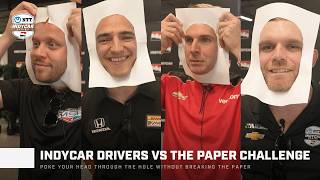 INDYCAR SERIES drivers get stumped while attempting the paper challenge  INDYCAR [upl. by Hazel]