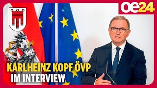 Vorarlberger Landtagswahl 2024 Karlheinz Kopf ÖVP im Interview [upl. by Naejamron]