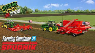 🔴 Spudnik Potato Pack on Frankenmuth Farming Map  Farming Simulator 22 [upl. by Oam]